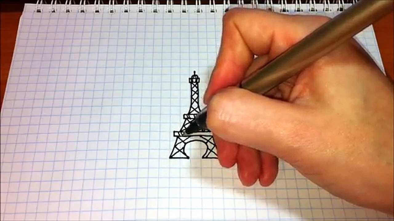 Easy drawings #170 How to draw a Paris / Eiffel Tower