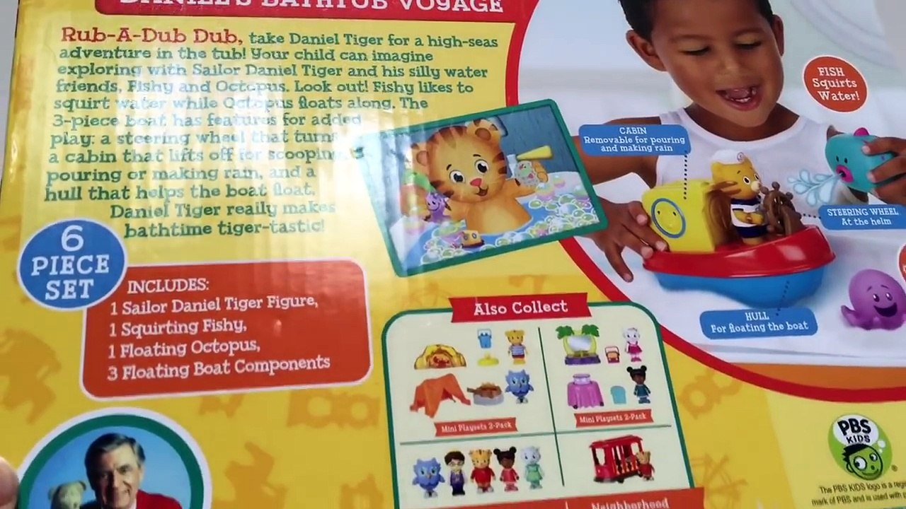 DANIEL TIGER'S Bathtub Voyage Toy Boat Opening!-tMly8juxFcs