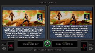 Mortal Kombat 3 (Arcade vs Playstation) Side by Side Comparison