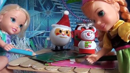 Anna and Elsa Toddlers Santa Photo Adventure Dolls New Sparkling Dresses Fun Frozen Christmas Toys
