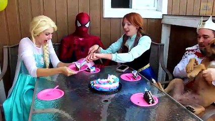 Maleficent BAD BABY w/ Frozen Elsa Sticky TAPE Spiderman Belle Funny Kids Video in real li