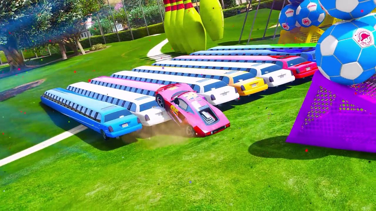 Learn Colors With MC Queen Car Supperheroes Cartoons For Kids