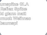 Christbaumspitze GLAS 35cm Reflex Spitze Inkagold glanz  matt  Baumschmuck