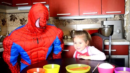 ДИАНА И ЧЕЛОВЕК ПАУК SPIDER MAN Готовим вместе рафаэло и сгущенка для ЧЕЛОВЕКА ПАУКА