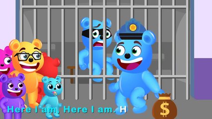 Mega Bear Spider Pacman eating Baby Bear Finger Family Rhyme For Kids