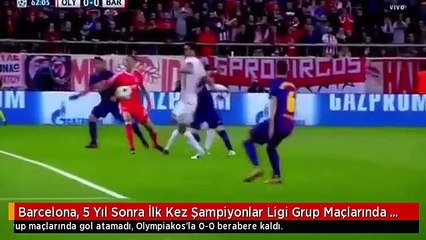 Barcelona, 5 Yıl Sonra İlk Kez Şampiyonlar Ligi Grup Maçlarında Gol Atamadı