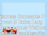 Christmas Concepts Pack von 5  Extra Large 100mm Luxus Weihnachtsbaum Baubles  Glänzend