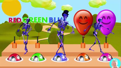 Cartoon dance songs for children Learning colors with balloons popping for kids