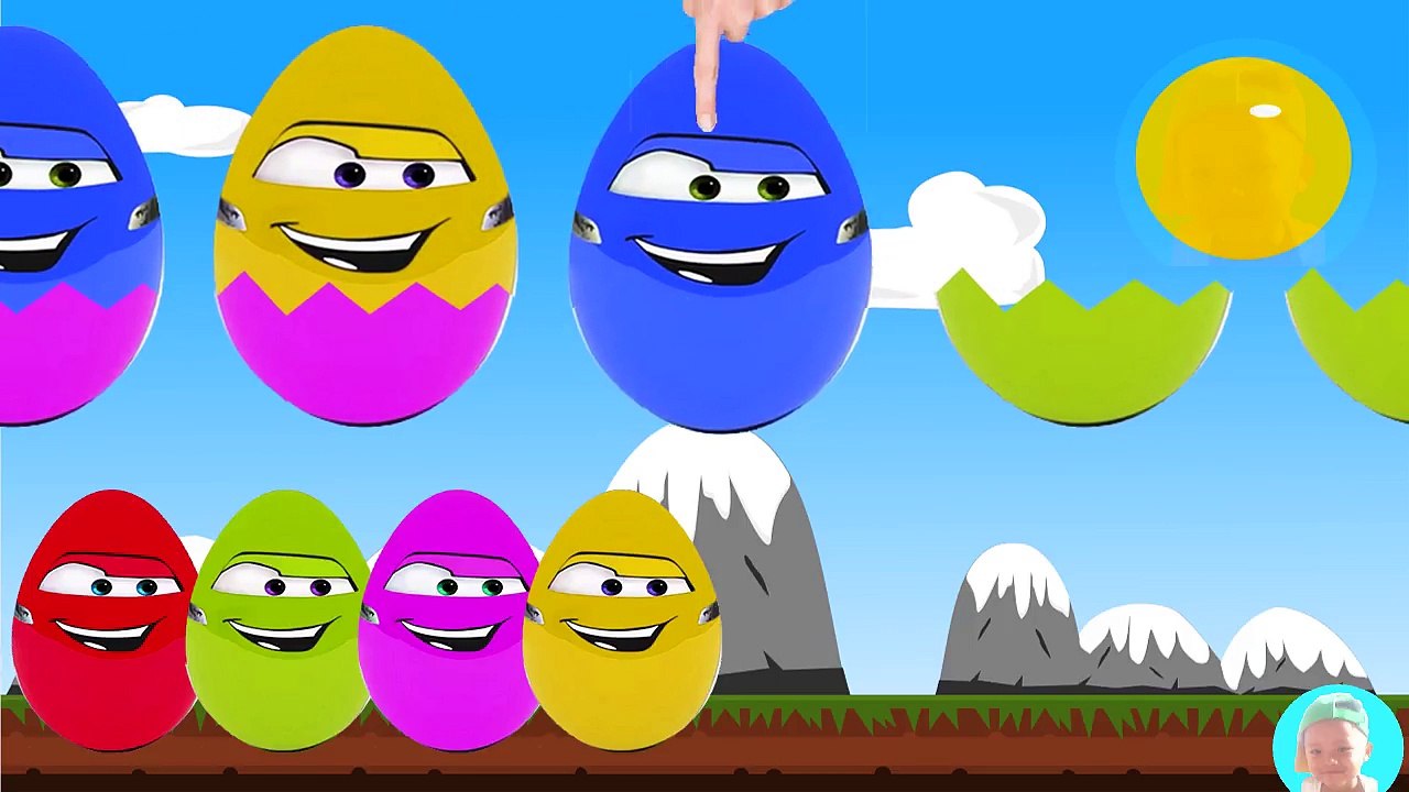 Mcqueen cars surprise eggs of Mobile Phones Learn colors with surprise eggs for kids