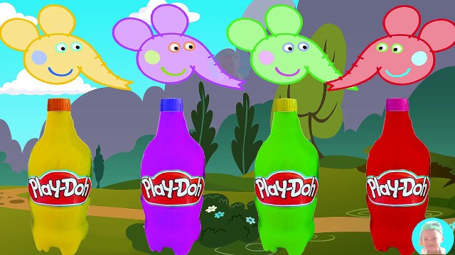 Peppa Mouse Wrong Eeads Gummy bear Baby Learn Colors for Kids Finger Family Song Learn Colours