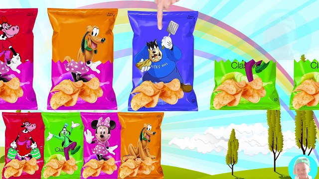 Minnie mouse Wrong Heads mickey mouse donald duck daisy duck Learn Colors with Potato Chips