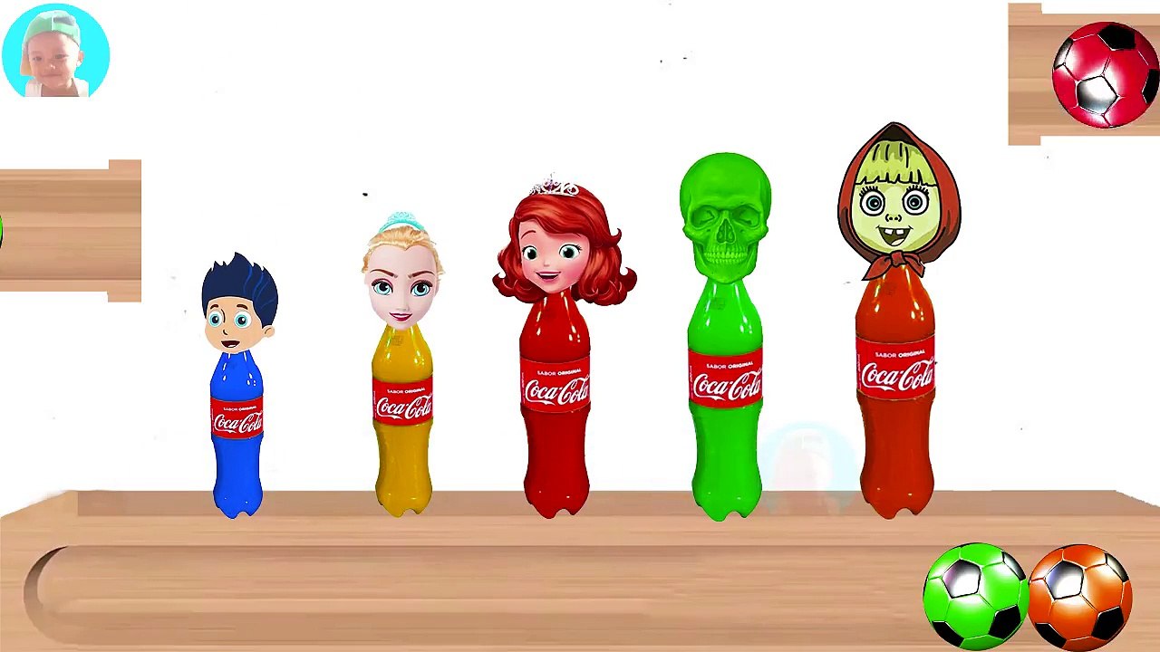 Sofia Princess Masha Paw Patrol Xylophone for Children Toddlers Coca Cola Bottles Wooden Face Cartoo