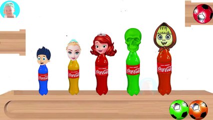 Sofia Princess Masha Paw Patrol Xylophone for Children Toddlers Coca Cola Bottles Wooden Face Cartoo