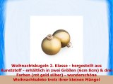 Weihnachtskugeln für Weihnachtsbaum Farbe GOLD Durchmesser 6cm Material PVC 24erPack