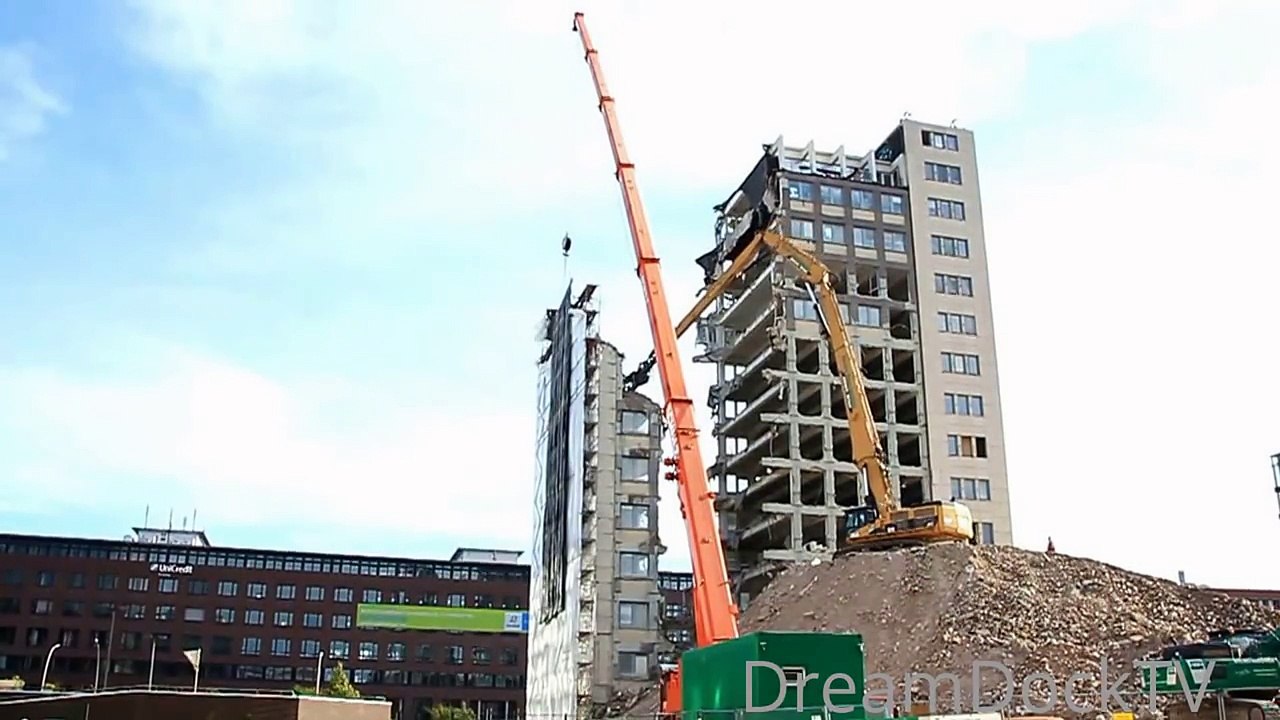 CATERPILLAR 385C LONGFRONT BAGGER ABBRUCHARBEITEN NACH EINSTURZ