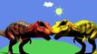 Dinosaurs cartoons for children Mega gummy bear Crying when see Angry Red Tyrannosaurus T REX LEARN