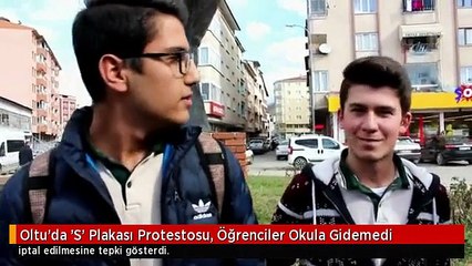 Oltu'da 'S' Plakası Protestosu, Öğrenciler Okula Gidemedi