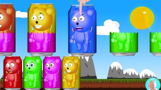 PEPSI Bottle Wrong Heads Mega gummy bear learning colors with PEPSI CHALLENGE! w-