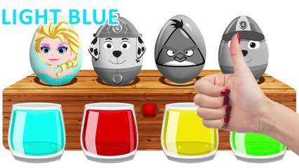Disney Cars 3 Mcqueen Bathing Colors Learn Colors With Elsa Frozen ! Paw Patrol ! Angry Birds