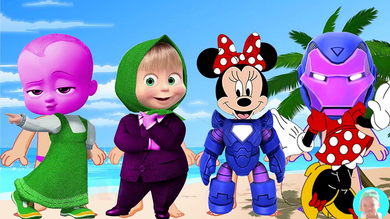 Wrong Dress Masha Baby Boss Wrong Shirt Minnie Mouse Disney Iron Man Finger Family Nursery Rhymes So - video Dailymotion