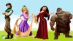 Wrong Colors Disney Princess - Rapunzel, Flynn Rider, Mother Gothel, Xavier Tangled, The Boss baby,