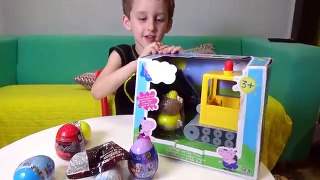 Paulinho Brincando Escavadeira Peppa Pig | Galinha Pintadinha Frozen Ovos Surpresas Infantil