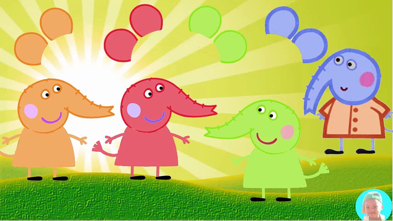 Peppa Mouse Wrong Ears Gummy bear Baby Learn Colors for Kids Finger Family Song Learn Colours
