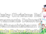 Tinksky Christms Ball Ornamente Dekoration Weihnachtsbaum Hängende Dekor Shatterproof