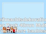 Weihnachtsdekoration 9er Pack 40mm Multi Finish Herz baubles  Pink