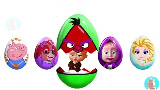 The boss baby surprise egg inside Masha and the Bear! Paw Patrol! Angry Bird! Cartoon for kids