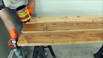 IKEA HACK - The Shiplap-style Storage Bench