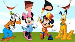 Wrong Mouth Mickey Mouse, Goofy, Minnie Mouse, Pluto - Learning Videos for Kids