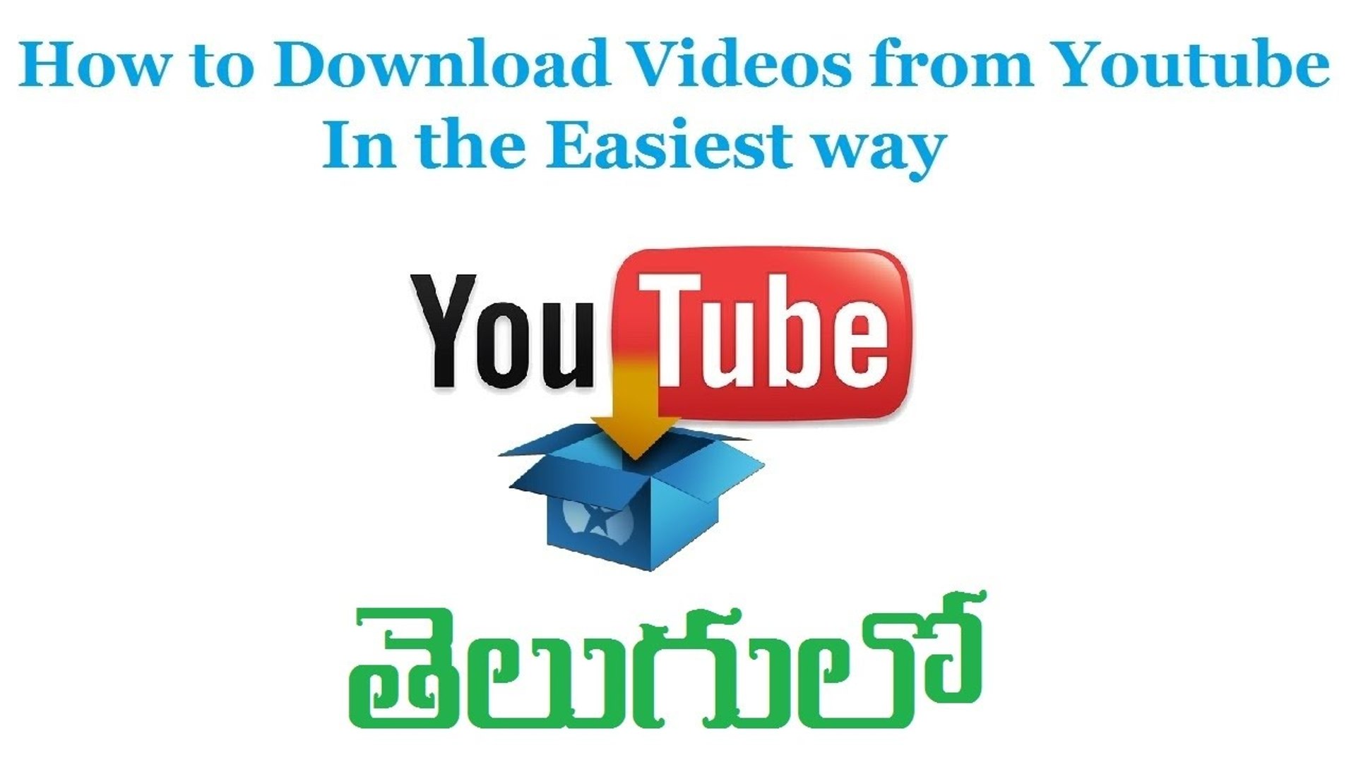 ⁣How to Download Youtube Videos in Telugu