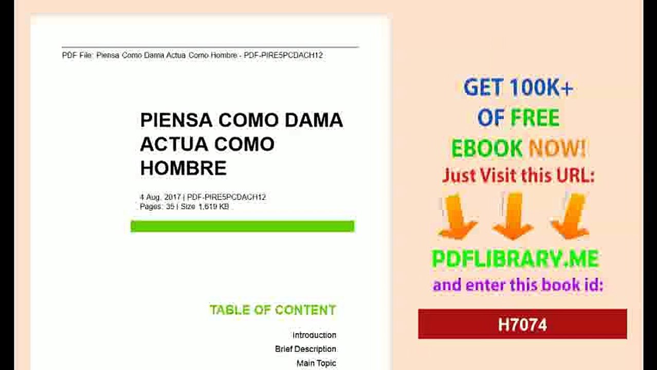 Piensa Como Dama Actua Como Hombre