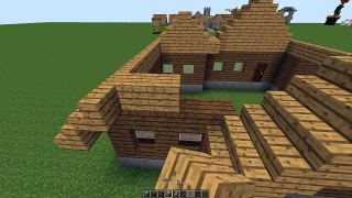 Minecraft Lets Build : Basic Log Cabin - Beginner Build!