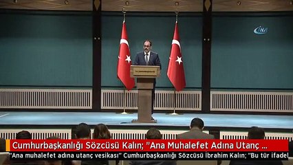 Cumhurbaşkanlığı Sözcüsü Kalın: "Ana Muhalefet Adına Utanç Vesikası"