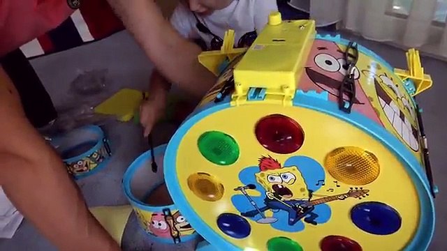 Барабанная установка Спанч Боб Мечта Макса устраиваем Рок Концерт с гитарой Играем на барабанах