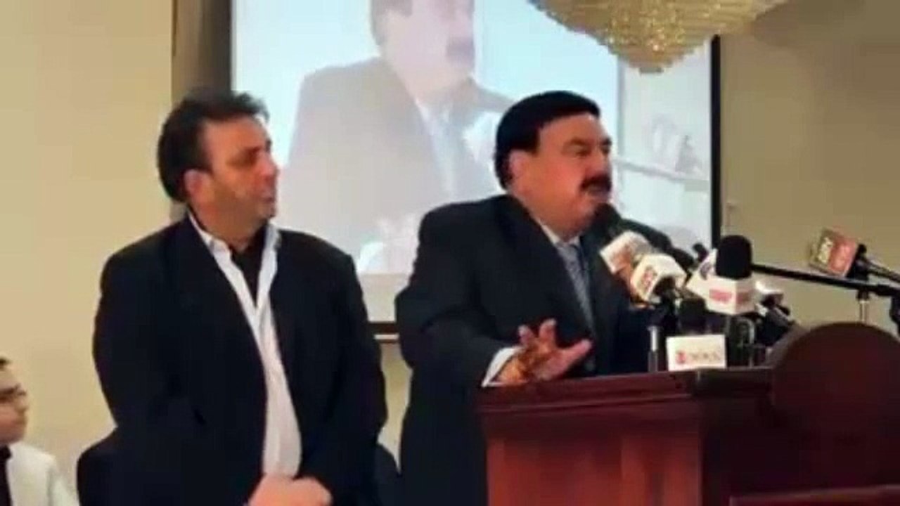 Sheikh Rasheed addressing Public Gathering in Canada