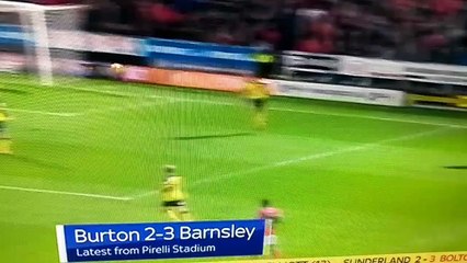 Joe Williams Scores Screamer for Barnsley vs Burton!