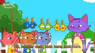 Three Little Kittens - Cute Animal Song - Mother Goose - Nursery Rhyme with lyrics