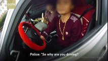 Handless driver busted