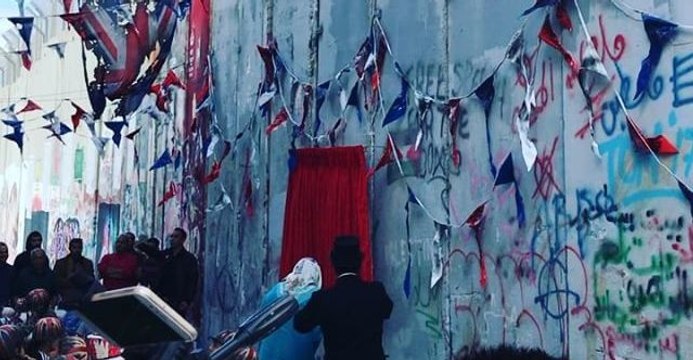 'Queen' Unveils New Banksy Artwork to Mark Balfour Declaration