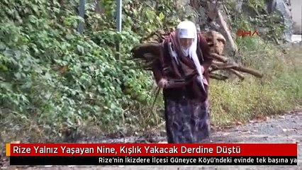 Rize Yalnız Yaşayan Nine, Kışlık Yakacak Derdine Düştü