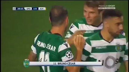 BRUNO CESAR GOAL _ SPORTING CP 1-1 JUVENTUS (CHAMPIONS LEAGUE) 31-10-2017 HD