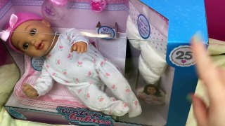 Water Babies Special Delivery Baby 25th Anniversary Drink and Wet Doll Unboxing Feeding & Details!