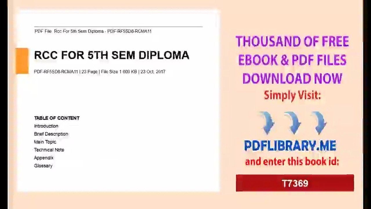 Rcc For 5th Sem Diploma