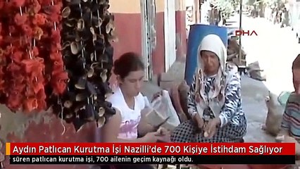 Aydın Patlıcan Kurutma İşi Nazilli'de 700 Kişiye İstihdam Sağlıyor