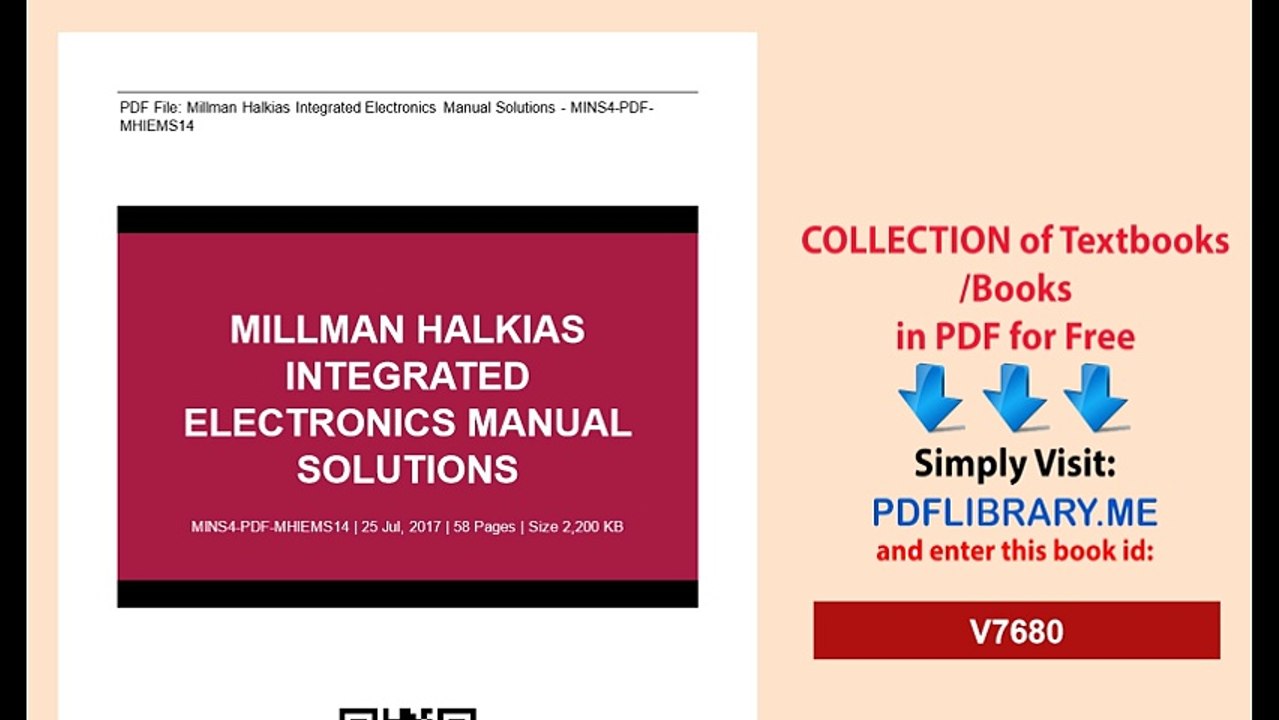 Millman Halkias Integrated Electronics Manual Solutions