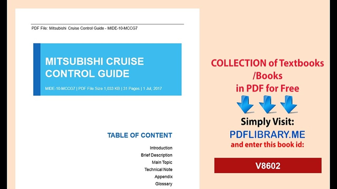 Mitsubishi Cruise Control Guide