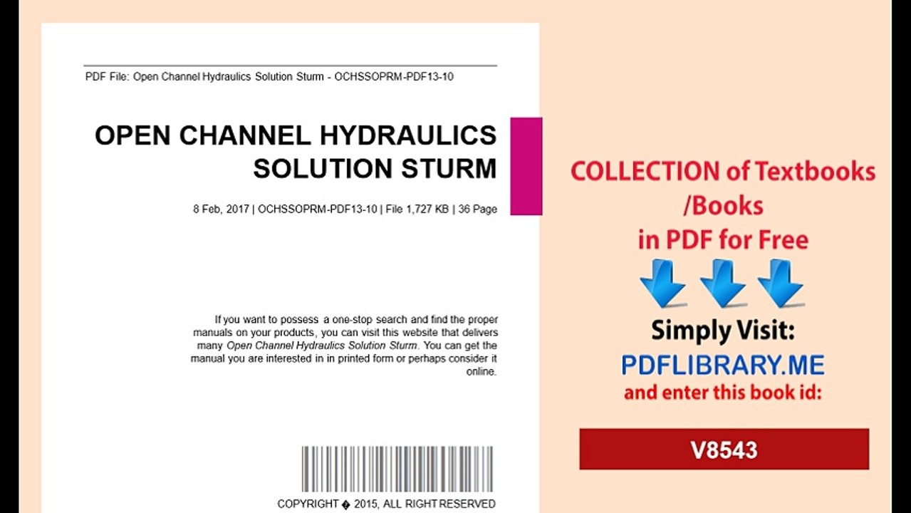Open Channel Hydraulics Solution Sturm